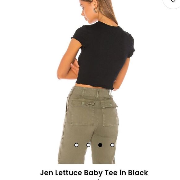 Jen Lettuce Baby Tee in Black - Picture 4 of 11